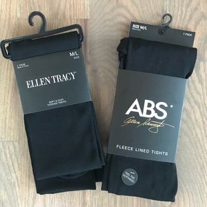🌕$5 SALE🌕 2 NWT Black Fleece Lined Tights